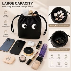 Custom Nylon <b>Drawstring</b> Pouch Cute Cartoon <b>Makeup</b> <b>Bag</b> Travel Storage <b>Bag</b> Mini Organizer Pouch Cosmetic <b>Bag</b> OEM ODM - Product Image 2