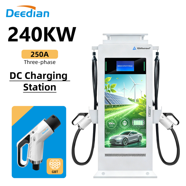 120/160/240KW Floor Mounted Solar Powered DC EV Charging Station Battery Storage Off Grid Energy Commercial Charging Equipment