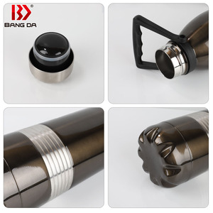 Chân không cách điện kích thước lớn có thể được với xử lý SS chai Nước Đôi tường 304 thép không gỉ với đồng 1.5L cắm trại cổ điển - Product Image 4