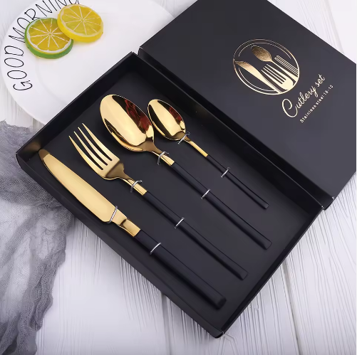 Coffret 4 pièces Black Gold avec boîte