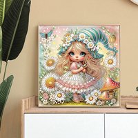 DIY Personnalisé 30X30CM Fille Décoration Murale Peinture Diamantée Cadeau Forme Irrégulière Haute Qualité Acrylique Sans Cadre Kits de Peinture Diamantée