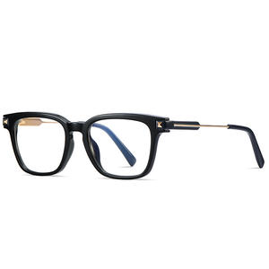 Gafas ópticas transparentes antiluz azul para hombre con marco cuadrado, nuevas gafas cuadradas para juego, Forma de cara de diamante - Product Image 3