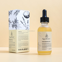 Huile Capillaire Croissance 60 ml Logo Personnalisé Marque Privée Vegan Bio Huile d'Argan Romarin pour Anti-Chute Repousse et Soin du Cuir Chevelu