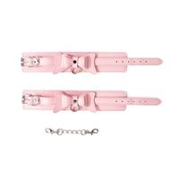 Nouveaux jouets BDSM rose avec nœud, menottes, attaches de jambe, dispositifs de retenue, attaches de cheville, produits de jeu pour adultes