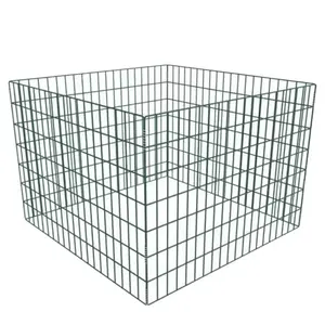 Durable Steel Wire Mesh Compost Bin for Efficient Organic Waste Recycling in Yards