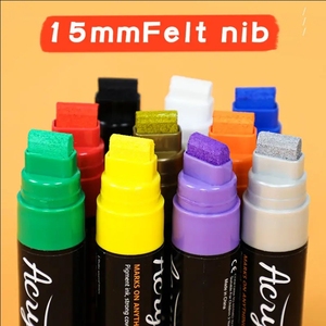 Bonvan, marcador de gran capacidad de 15mm, pintura acrílica Jumbo, marcadores de plástico <span class=keywords><strong>para</strong></span> póster de roca, <span class=keywords><strong>rotulador</strong></span> de garabato de cerámica <span class=keywords><strong>para</strong></span> niños - Product Image 2