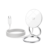 25W Alas Pengisi Daya Nirkabel Portabel Pengisi Daya Nirkabel Magnetik Pengisi Daya Cepat Magnetik Kuat Dock Daya Nirkabel