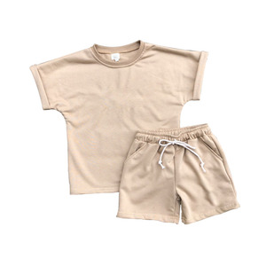 ชุดเสื้อผ้าเด็กอ่อนผ้าฝ้ายแบบกำหนดเองสำหรับฤดูร้อน ชุด 2 ชิ้น - Product Image 4