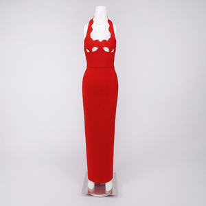 Abbigliamento all'ingrosso <span class=keywords><strong>vestiti</strong></span> <span class=keywords><strong>da</strong></span> donna Sexy cavezza scavato abito lungo <span class=keywords><strong>da</strong></span> <span class=keywords><strong>sera</strong></span> fasciatura abiti <span class=keywords><strong>da</strong></span> <span class=keywords><strong>sera</strong></span> - Product Image 3