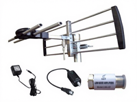 Antenne extérieure amplifiée Xinxidi, antenne HDTV, antenne DTT, antenne extérieure à double polarisation, antenne Yagi pliable pour extérieur, HDA-201L2