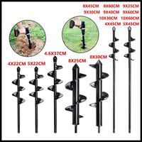 Foret hélicoïdal 10*60cm pour plantation, tarière spirale pour plantes, bulbes et fleurs, perceuse à trous en spirale pour la terre