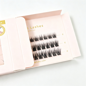 Collection de cils marron à bande extensible, cils à presser pré-collés, cils <span class=keywords><strong>manga</strong></span> à boucles personnalisées, imperméables, pour la vente en gros en Europe, emballage inclus - Product Image 1