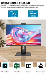 شاشة مكتبية الكل في واحد مقاس 23.8 بوصة إلى 27 بوصة، منحنية بدقة 2K-4K، معدل تحديث 165/240 هرتز، تقنية IPS بدون حواف، قابلة للرفع، مع كاميرا عالية الدقة للاستخدام المكتبي - Product Image 5