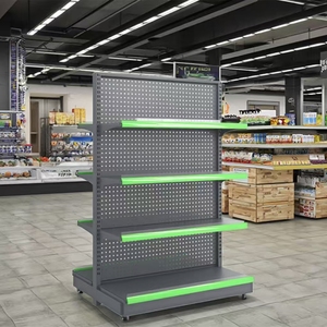 Estantería Metálica de Doble Cara <span class=keywords><strong>para</strong></span> Supermercado, Resistente, Fabricada en China, Góndola <span class=keywords><strong>para</strong></span> Exhibición en Tiendas - Product Image 6