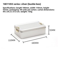 Boîtes carrées en fer blanc personnalisables prêtes à l'emploi 87*60*18mm pour l'emballage de cartes à jouer, badges et clés USB