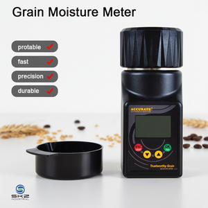 Humidimètre numérique portable SKZ111B-2 PRO pour céréales (blé, riz, maïs, café, cacao) et 40 types de grains, plage 8-35%, 8 langues - Product Image 1