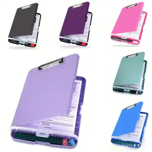 Nhựa a4file lưu trữ clipboard thư mục tập tin với kim loại Clip