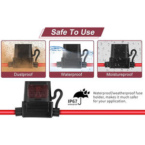 2 件套中号防水汽车保险丝座，适用于 18/16/14/12/10 号电线，带盖保险丝盒 - Product Image 5