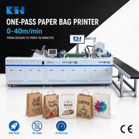 Machine d'impression numérique pour sacs shopping en papier avec poignées CSJ-297ZD, imprimante jet d'encre automatique couleurs CMYK avec alimentation par aspiration