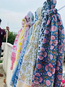 Cotton Handmade Hand Block Printed Summer Breathable Quick Dry Sarong Pareo Indian <b>Beach</b> <b>Wrap</b> Scarf Dupatta Bandeau Bikini Cover - Product Image 6