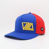 Gorra de Béisbol Deportiva Personalizada de Alta Calidad con 5 Paneles Perforados con Corte Láser, 100% Acrílica, Diseño Personalizado con Bordado 3D