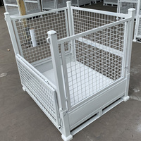 Cages de grillage de support d'empilage en acier empilable Offre Spéciale conteneur de stockage de poubelle pour la caisse de palette de grillage d'usine