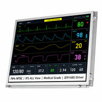 شاشة TMK TFT LCD مقاس 12.1 بوصة قابلة للقراءة تحت أشعة الشمس بدقة 1024x768 XGA IPS وسطوع عالي 1000 نيت مع إضاءة خلفية LED وواجهة LVDS بـ 20 دبوس