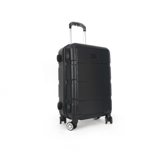 TINYAT Carry on Luggage with Compartment 20 Inch Lightweight Hard Shell Rolling <strong>Suitcase</strong> with Front Pocket <strong>Black</strong> - Product Image 2