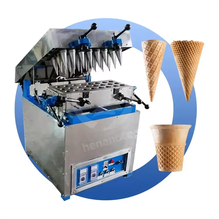 Waffle tuyết bánh pizza CuộN công nghiệp đường Maker nhỏ Ice Cream làm cho tự động Cone Ice Cream Wafer nướng máy