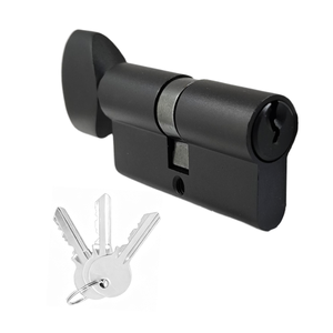 BBdhome cửa gỗ vỏ nhôm Lõi Đồng Thau an toàn cao 3 phím đồng 70mm(35-35) duy nhất mở khóa màu đen xi lanh - Product Image 1