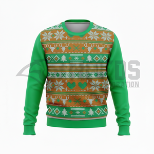 2020 unisexe personnalisé sublimé hiver sweat Anti-rétrécissement polaire Anti-rides écologique respirant 3D à motifs de noël - Product Image 1