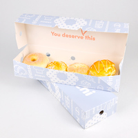 Boîte en carton personnalisée pour emballage alimentaire, boîte à gâteaux pliante en carton blanc pour donuts, macarons, gâteaux, impression personnalisée