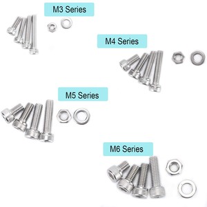 M3 M4 M5 M6 Stainless Steel Hexagon Head <b>Screw</b> Nut And Washer Tool Cabinet 660 Pcs <b>Set</b> - Product Image 3