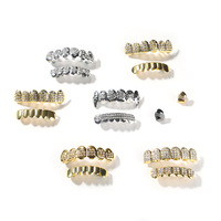 Hip Hop Punk Style Mode Corps Bijoux Diamant Placage Rap Bretelles Dents Grilles Accessoires Tendance