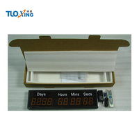 Timer Hitung Mundur Elektrik LED 2.3 Inci 10-Digit, Tampilan Hari/Jam/Menit/Detik, Maksimal 1000 Hari, Satu Sisi, Gaya Antik, Ruang Tamu