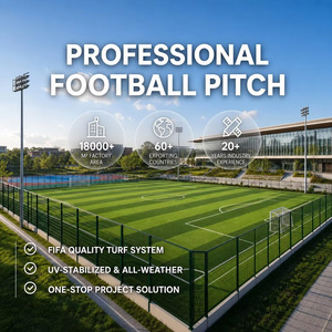 Gazon artificiel synthétique personnalisé avec logo couleur pour terrain de football, court de tennis, jardin, cour arrière, aménagement paysager, vente en gros - Product Image 1