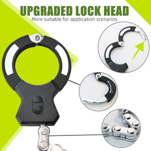 ई-स्कूटर ई-बाइक साइकिल मोटरबाइक के लिए बैग के साथ हेवी ड्यूटी ट्विन्स एंटी थेफ्ट वॉटरप्रूफ हथकड़ी चेन लॉक - Product Image 2