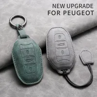 Étui de protection pour clé de voiture Leatr SLL pour Peugeot 308 408 2008 3008 4008 5008 Citroën C4 C4L C6 C3-XR Picasso DS3 DS4 DS5 Porte-clés
