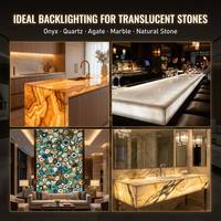 Panel LED RGB RGBW RGBCCT de Mármol Cortable, Lámina LED Flexible CCT Blanco Cálido, CRI90 95, Alta Calidad
