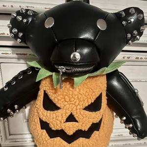 Hot Bán Punk Thiết Kế Phim Hoạt Hình Ba Lô Dễ Thương Goth Halloween Bí Ngô Gấu Búp Bê Ba Lô Cho Người Lớn Phụ Nữ Phụ Nữ - Product Image 2