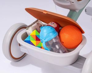 MINI vélo d'équilibre 3 roues <span class=keywords><strong>avec</strong></span> <span class=keywords><strong>panier</strong></span> Tricycle pour enfants <span class=keywords><strong>avec</strong></span> lumière Jouet éducatif pour apprendre à marcher pour les jeunes enfants - Product Image 2