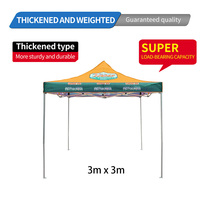 Tonnelle pliable en aluminium robuste de 3x3m (10x10ft) personnalisée pour stand alimentaire, marché et salons professionnels