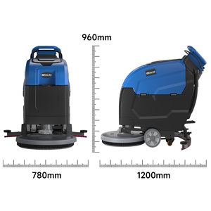 Self-Propelled <b>Walk</b>-Behind Scrubber with Brush Industrial Floor Cleaning <b>Machine</b> for Warehouse and Hotel Use - Product Image 6