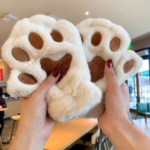 New <strong>Cute</strong> Cartoon Cat Claw Winter Plush Half Finger <strong>Gloves</strong> for Ski Cycling &amp; Travel-Fashion - Product Image 4
