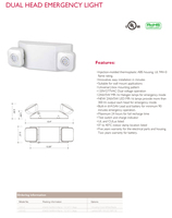 Lumière LED double tête, lampe d'urgence j2 drôle