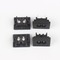Soket AC Industri Listrik 2 Pin Male C8 Soket Daya AC Kecil Konektor IEC CE Plug DB-8