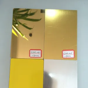 Gold Mirror ABS Double Color Sheet 1200x600mm