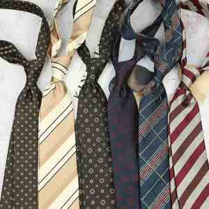 Business Stripes Vintage Wine Red Groom Best Man 8CM Neck <b>Tie</b> Banquet Reception Wedding Hand Neck <b>Ties</b> for Men - Product Image 3