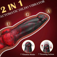 Dildo de Fantasía con Nudo Grande de 8.8", Dildo Monstruoso Enorme, Consolador Vibrador con Empuje, Juguetes Sexuales para Hombres y Mujeres