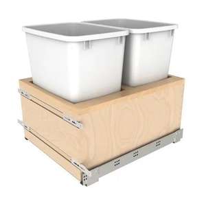 Contenedor de Basura de Madera Contemporáneo para Gabinete de Cocina, Hecho en Vietnam - Product Image 1